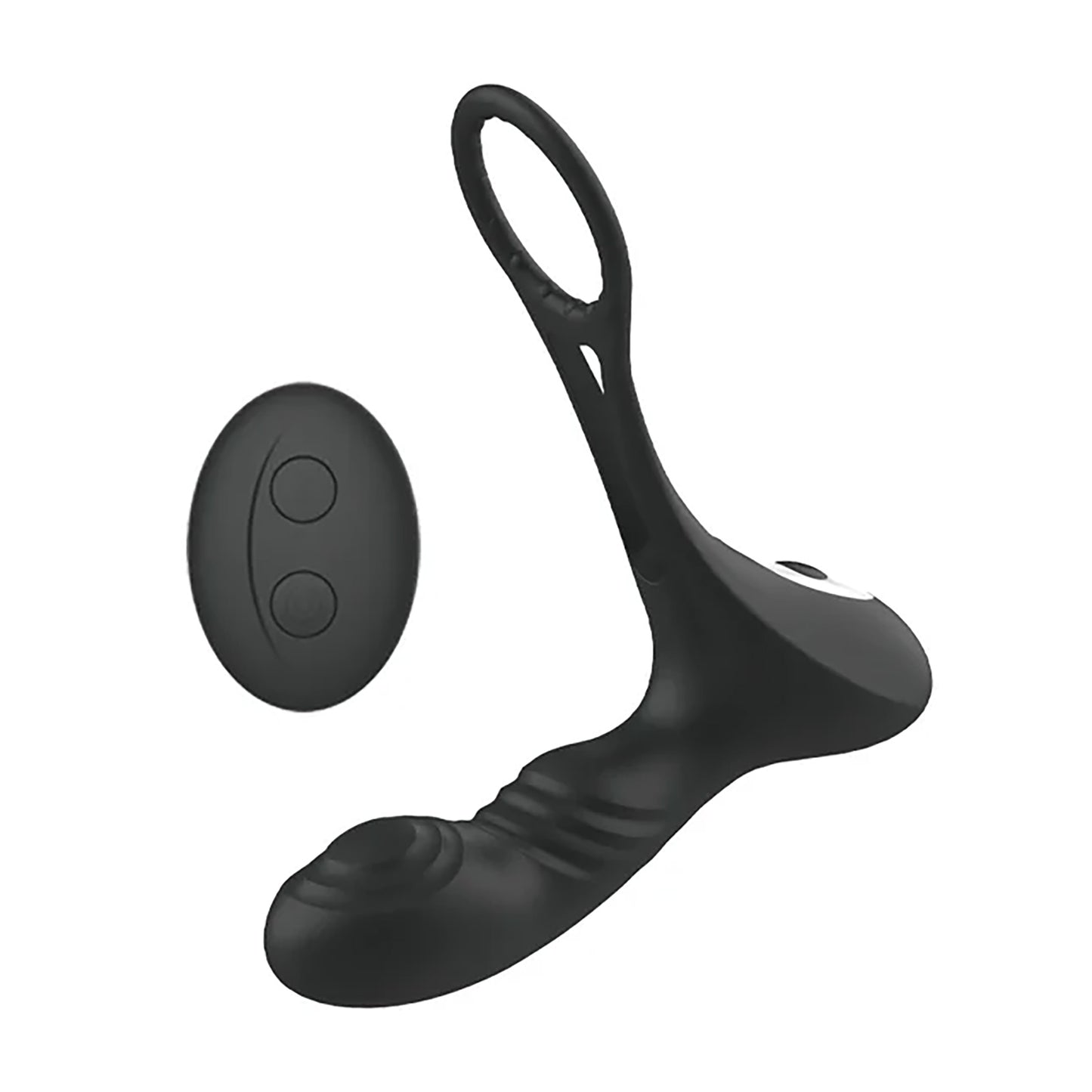 Anal Plug Vibrator Double Rings Prostate Massager Waterproof With Penis Ring Delay Cock Ring Remote Control