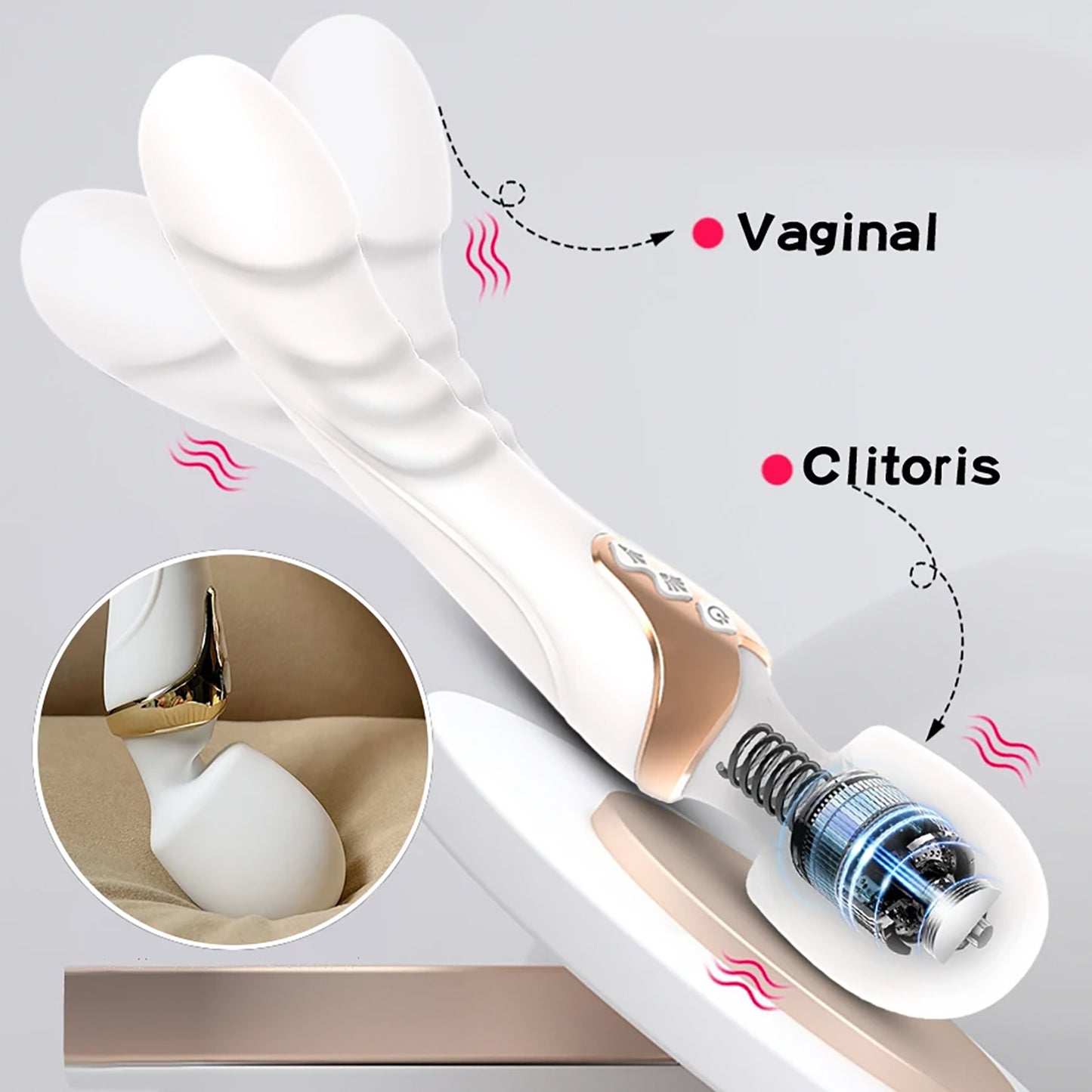 Erotic big head wand clitoris pussy massager vibrator waterproof usb charging adult sex toys for women
