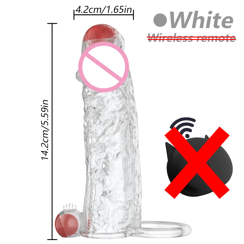 Semen Lock Ring Vibrator Elastic Penis Extension Sleeve Sex Toy for Men Penis Enlargement Delayed Ejaculation Reduce Sensitivity