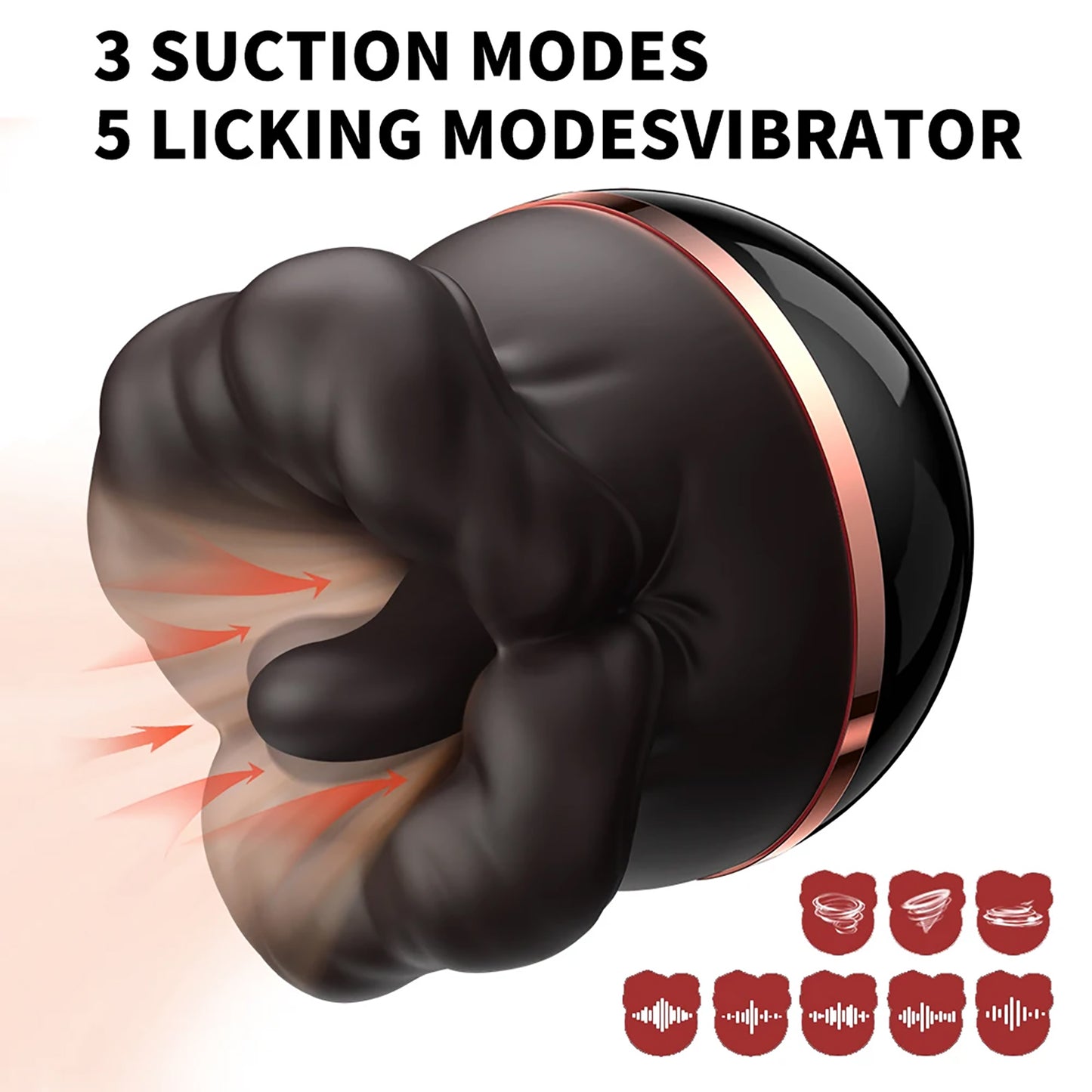 Rose Sex Toys Vibrator for Women - Adult Toys with Vibrating & 9 Tongue Licking Modes, Nipple Toys Clitoral Vibrator G-Spot Vibrators