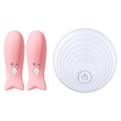 Pinces à tétons réglables vibrantes et électro rechargeables, jouets sexuels roses