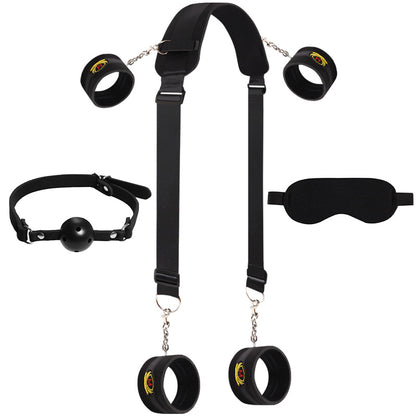Sexual Bondage BDSM Kit Restraint - Upgraded 3-piece set of leg straps, blindfold, oral ball adult game sex toys for men and women couples