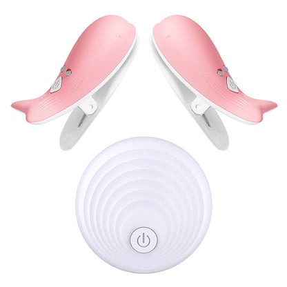 Pinces à tétons réglables vibrantes et électro rechargeables, jouets sexuels roses