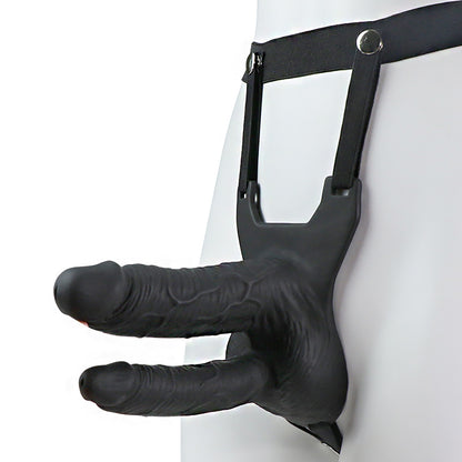 Wearable Realistic Conjoined Double Dildo Two Penis Female Masturbator Harness Belt Sex Toys For Woman Gay Couple