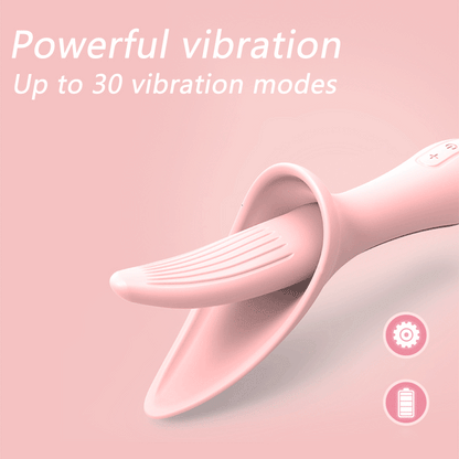 Tongue Licking Blowjob G Spot Clitoral Vibrator 30 Frequencies Clit Tickler Nipple Stimulator Vaginal Orgasm Sex Toys for Women