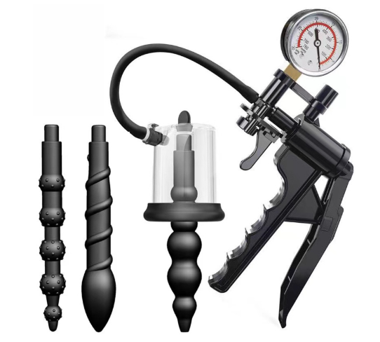 Vacuum anal pump prostate anal plug masturbator adult sex toy male spiral anal bead dilator for men