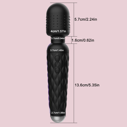 Waterproof 12-Function Multi-Speed Rechargeable AV Magic Vibrating Wand Massager Sex Toys for Women Adult Product G Spot