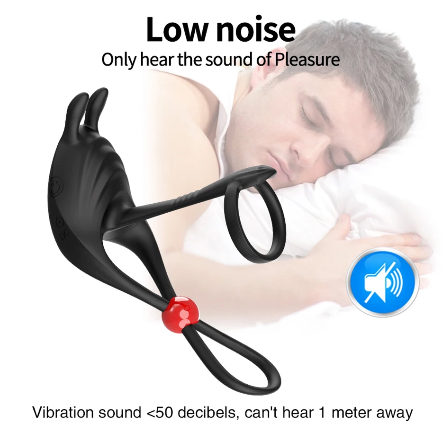 Vibrating Penis Ring Remote Control Adjustable Cock Ring Ejaculation Delay Clitoris Stimulation 18+ for Men