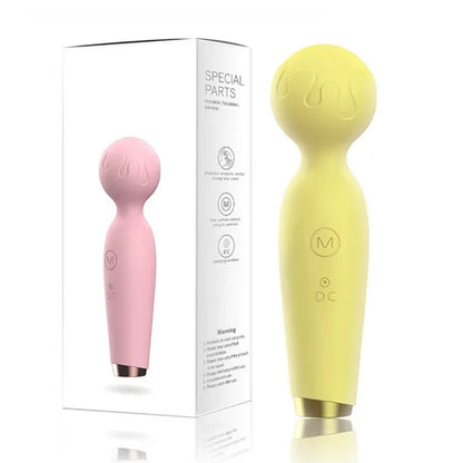 AV Magic Wand Massager Vibrator Ten-Speed Frequency Mini Microphone Shape Vibrator  Soft Silicone Sex Toys for Women 18+