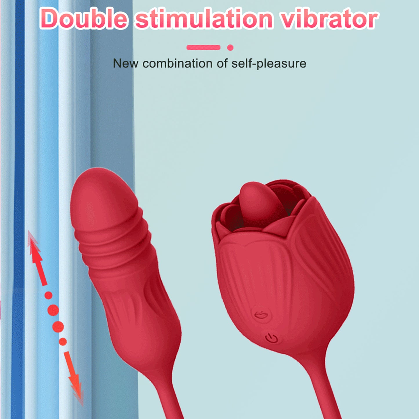 Rose Sex Toy for Womens Sex - Upgrade Rose Sex Stimulator for Women Vibrator Dildo Adult Sex Toys for Couples G Spot Vibrators Clitoral Nipple