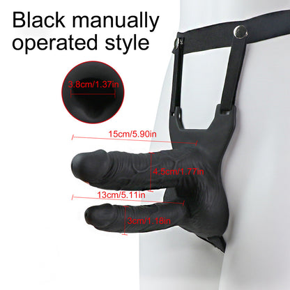 Wearable Realistic Conjoined Double Dildo Two Penis Female Masturbator Harness Belt Sex Toys For Woman Gay Couple