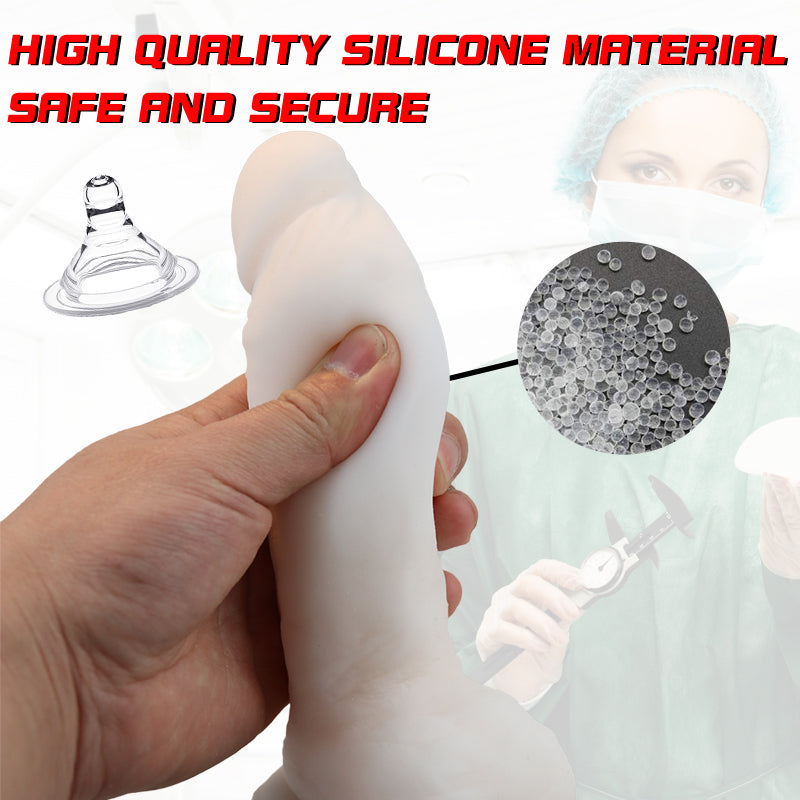 Realistic Dildo - Suction Cup Dildo - Beginner Dildo with Flexible Shaft and Balls - Adult Sex Toy for Women