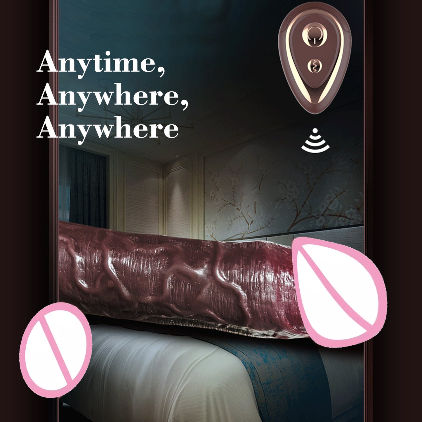 Women's large vibration simulation dildo heated thrust realistic penis sex toy adult toy wireless remote control