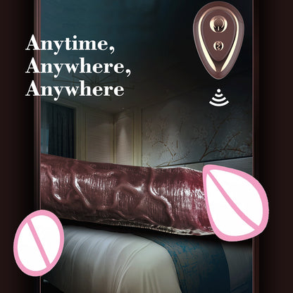 Women's large vibration simulation dildo heated thrust realistic penis sex toy adult toy wireless remote control