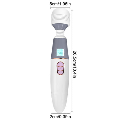 New Powerful AV Magic Wand Vibrator Clitoral Stimulation G-Spot Massage USB Rechargeable Adult Toy with LCD Display