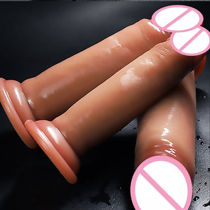 Realistic dildos huge penis, realistic penis, realistic penis sliding foreskin simulation soft stimulating masturbation device