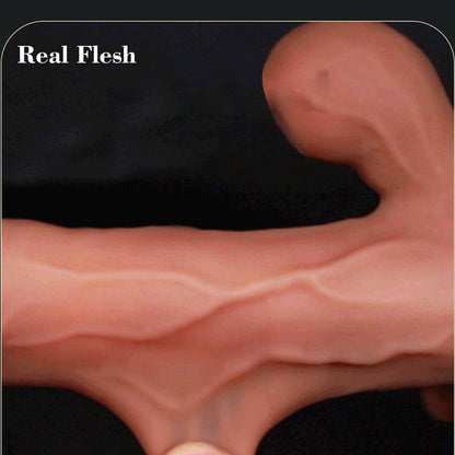Thrust remote controlled heated and water proof realistic dildo vibrator sex toy for women