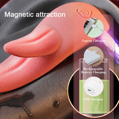 Simulated Tongue Vibrating Pleasure Sex Toy Heating Multi-function