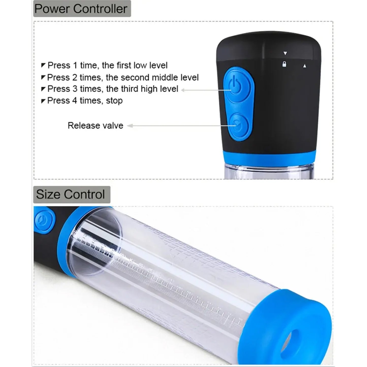 LED Electric Penis Pump Male Masturbator Cup Dick Extender Vacuum Pump Penis Enlargement Pump Trainer Sex Toy for Men