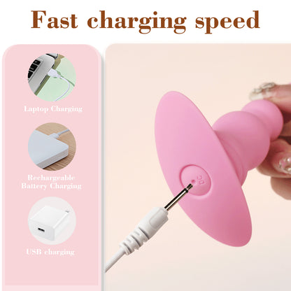Vibrating Anal Probe -- Flexible Silicone Anal Sex Toy Bulet Vibrator for Adult