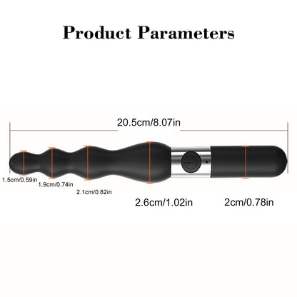 Vibrating Anal Beads Black Butt Plug Silicone Anal Vibrator Waterproof Sex Toys For Men and Women