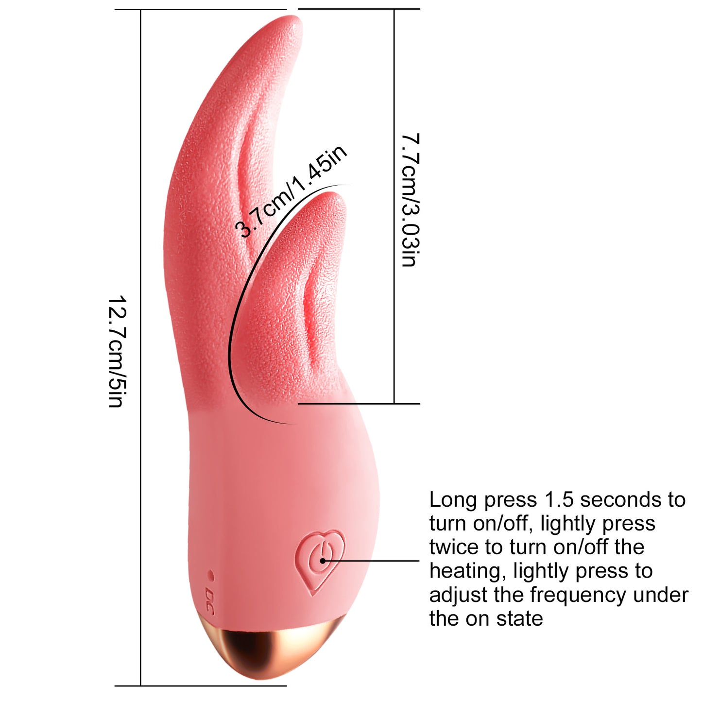 Simulated Tongue Vibrating Pleasure Sex Toy Heating Multi-function
