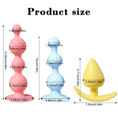 Jelly Anchor Butt Plug Anal Anchor Anal Sex Toys Anal plug set Anal Butt Plug 3pc Sets Set Sex Toy for Adults Couples Sex Game