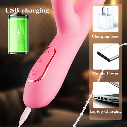 Stimulation,Waterproof Dildo with Many Powerful Vibrations Dual Motor Stimulator for Women