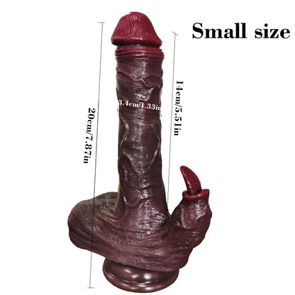 Women's large vibration simulation dildo heated thrust realistic penis sex toy adult toy wireless remote control