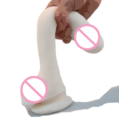 Realistic Dildo - Suction Cup Dildo - Beginner Dildo with Flexible Shaft and Balls - Adult Sex Toy for Women