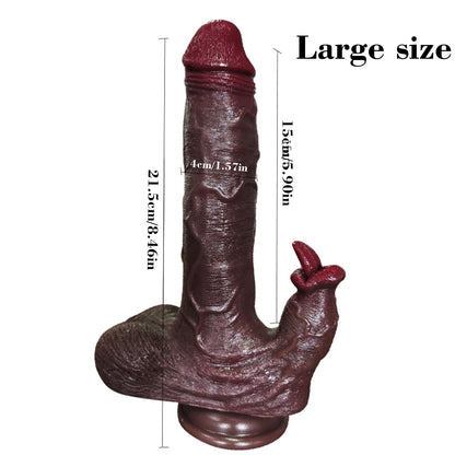 Women's large vibration simulation dildo heated thrust realistic penis sex toy adult toy wireless remote control