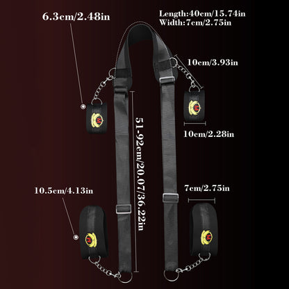 Sexual Bondage BDSM Kit Restraint - Upgraded 3-piece set of leg straps, blindfold, oral ball adult game sex toys for men and women couples