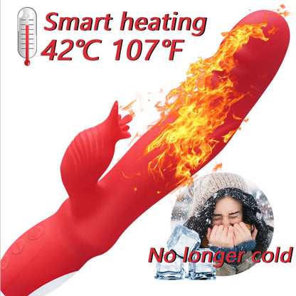 Vibrator Adult Sex Toy Female Vagina Clitoris Nipple G-Spot Stimulator 2 In 1 Dildo Goods for Women Masturbation Massager for 18