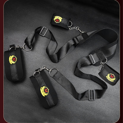 Sexual Bondage BDSM Kit Restraint - Upgraded 3-piece set of leg straps, blindfold, oral ball adult game sex toys for men and women couples
