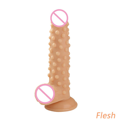 Silicone particles BDSM stimulation orgasm stick realistic soft penis adult sex toy female vagina