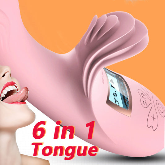 Vibrator 2 In 1 Female Clitoris Nipple Stimulator Massager G-Spot Masturbation Massager Touguelicking Sex Toys Goods for Women18