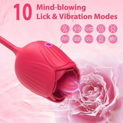 Rose Sex Toy for Womens Sex - Upgrade Rose Sex Stimulator for Women Vibrator Dildo Adult Sex Toys for Couples G Spot Vibrators Clitoral Nipple