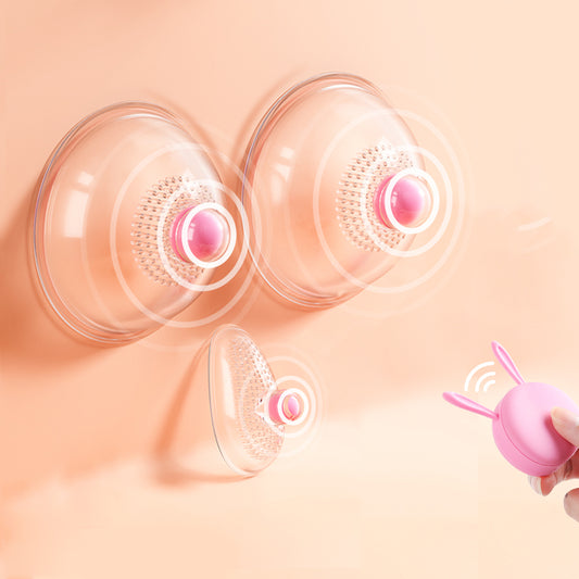 Massage des seins Jouet sexuel nourri au sein Vibromasseur télécommandé Stimulation du mamelon Léchage Caresse Aspiration et vibration multiples 18+