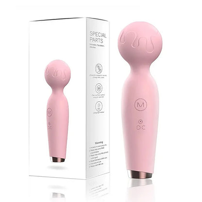 AV Magic Wand Massager Vibrator Ten-Speed Frequency Mini Microphone Shape Vibrator  Soft Silicone Sex Toys for Women 18+