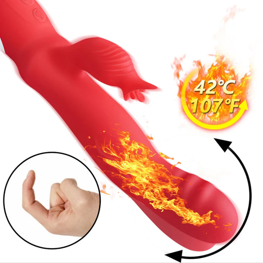 Vibrator Adult Sex Toy Female Vagina Clitoris Nipple G-Spot Stimulator 2 In 1 Dildo Goods for Women Masturbation Massager for 18