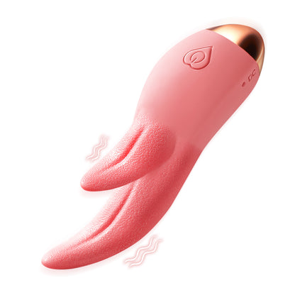 Simulated Tongue Vibrating Pleasure Sex Toy Heating Multi-function