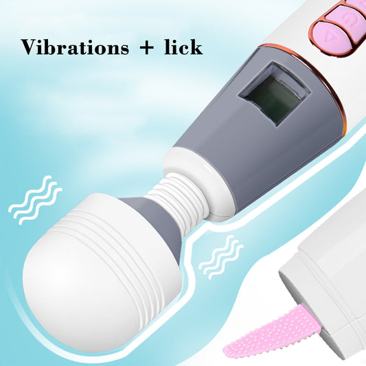 New Powerful AV Magic Wand Vibrator Clitoral Stimulation G-Spot Massage USB Rechargeable Adult Toy with LCD Display