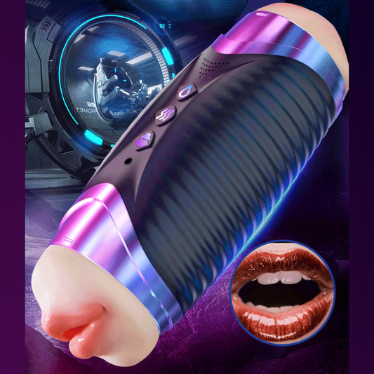 Realistic Double Head Automatic Male Masturbator Cup Penis Pussy Vagina Textured Sex toys