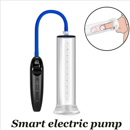 Penis Vacuum Pump, Smart Mode Penis Enlargement Extend Pump scale, Extender Enlarger Male Masturbator with Magnifier, Penis Enlarge Air Pressure