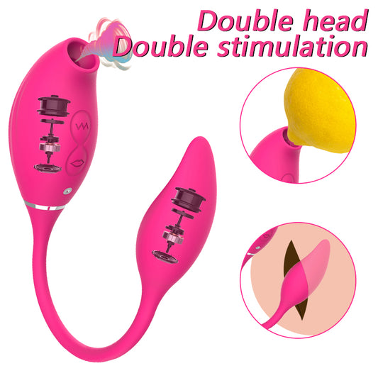 Vibrator 2in1 Sucking Clitoris Vagina Masturbation Soft Female Nipple G-Spot Vibration Stimulator Massager Dildo Sex Toys 18+