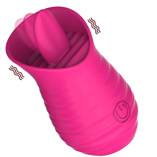 Rose Vibrator 2 In 1 Vagina Masturbation Nipple Sucker Tougue Licking Clitoris Stimulation G-Spot Massager Dildo Sex Toys 18+