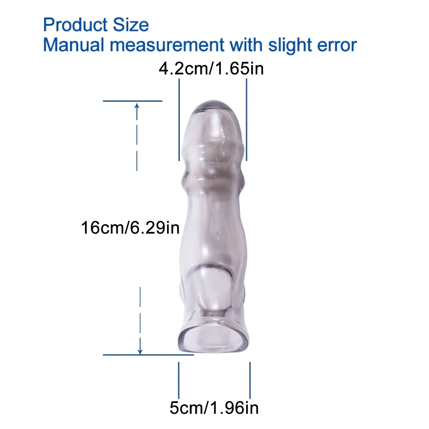 Crystal penis extender, transparent crystal condom, reusable sex toy with semen locking ring