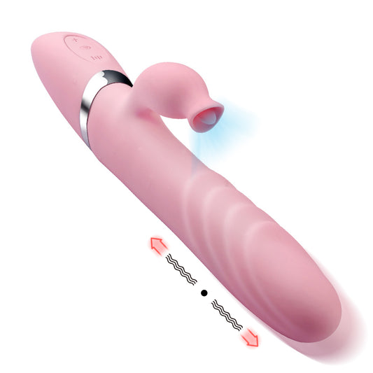 Rechargeable Waterproof Sex Toys For Women telescopic Dildo Vibrator