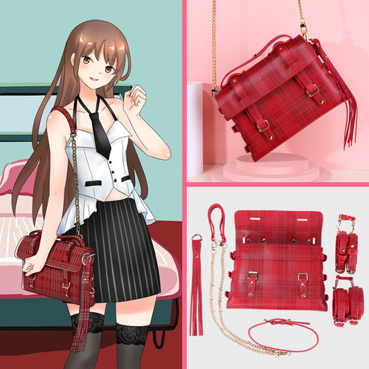 5in1 SM Tasche Sex Bondage Fetisch Flirten Handschellen Kragen Peitsche Sklave Sex Spielzeug Für Frau Paare Erotische Zubehör Erwachsene Spiele 18