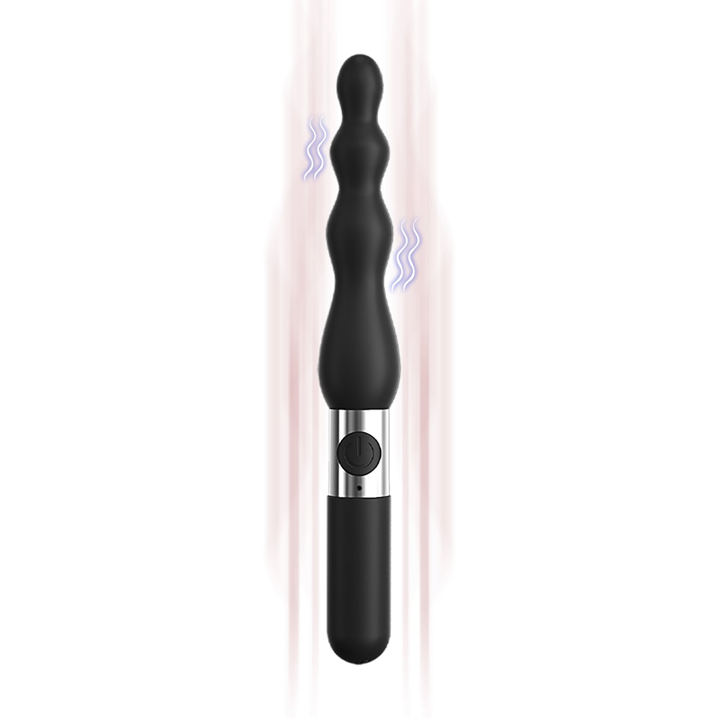 Vibrating Anal Beads Black Butt Plug Silicone Anal Vibrator Waterproof Sex Toys For Men and Women
